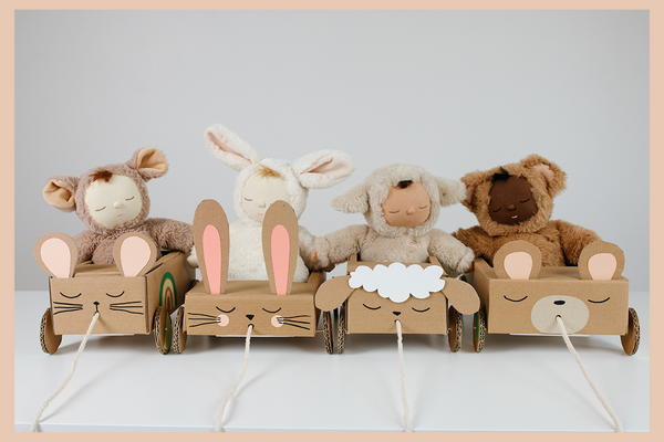 Beep Beep! Cozy Dinkums coming through in their very special DIY wagons