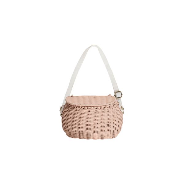 Mini Chari Rattan Bag - Rose