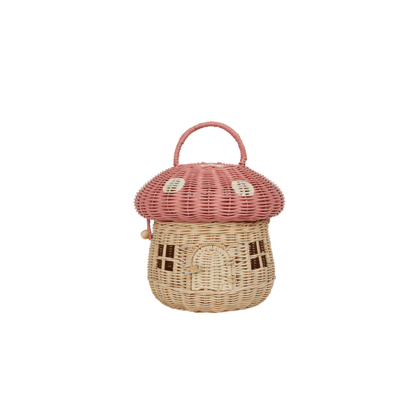 Rattan Mushroom Basket - Musk