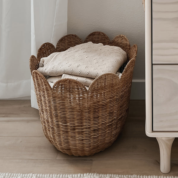 Rattan Tulip Basket - Natural