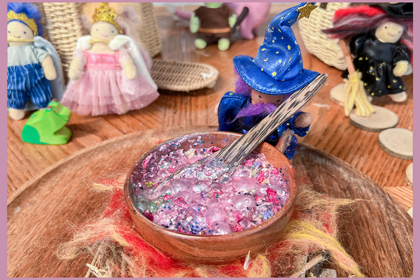 DIY fizzy fantasy witch potion and magical fire pit