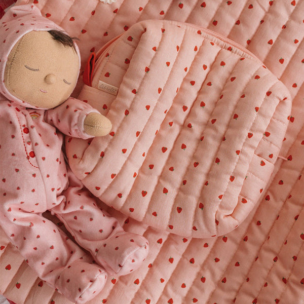 Quilted Toiletries Bag - Strawberry