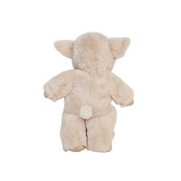 Beige stuffed animal toy on a white background