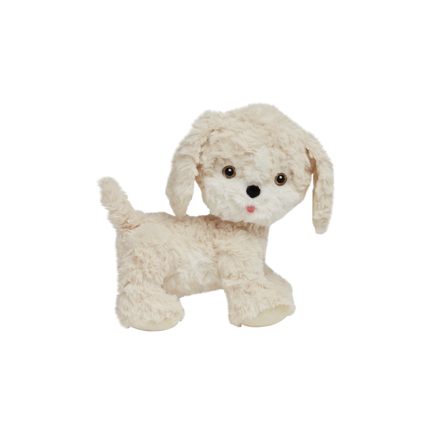 Olli Ella Dinkum Dog Cookie with no accessories White dog side view