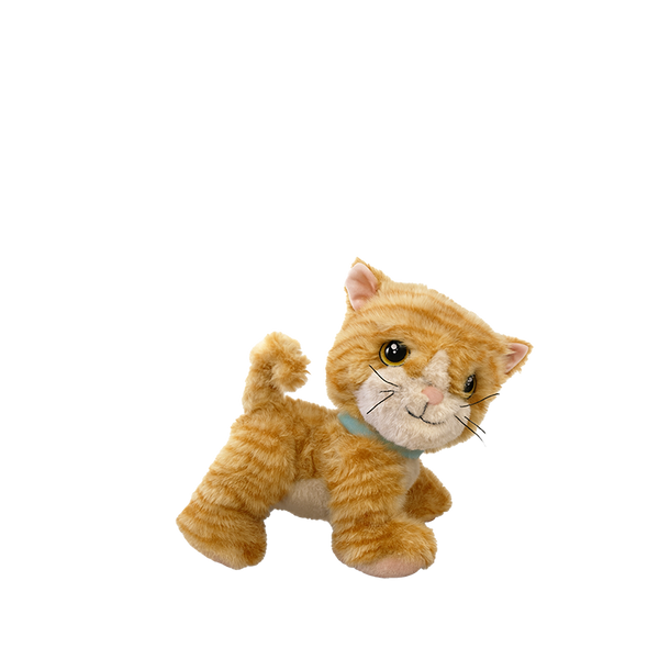 Plush toy cat with a white background