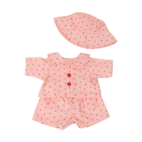 Strawberry printed outfit for Olli Ella Dinkum Dolls and other kids 35cm dolls.