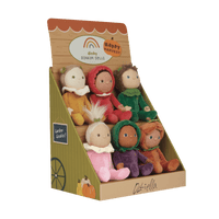 6 pack of collectable vegetable themed plush toys. Posable plush dolls with gentle weighting for imaginative doll play. These limited-edition, collectible, pocket-sized, and loveable friends are ready for any adventure!  