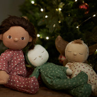 Olli Ella collection of dolls in christmas prints
