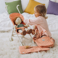 Olli Ella pink doll pram for kids toys. Play with our posable dinkum dolls and teddies for kids doll play.
