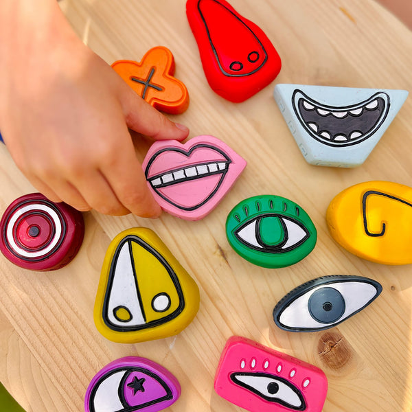 Enhance sensory exploration and imaginative play with our vibrant, tactile stones. Made from a blend of resin and granite, these weighted treasures are ideal for sparking creativity and engaging young minds in endless adventures.