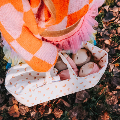 Dinkum Dolls Carry Cot - Rainbow Print video