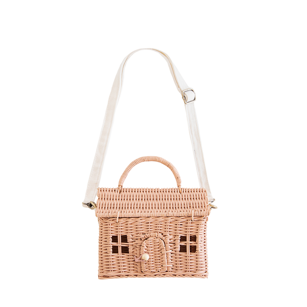 Rattan Casa Bag - Rose