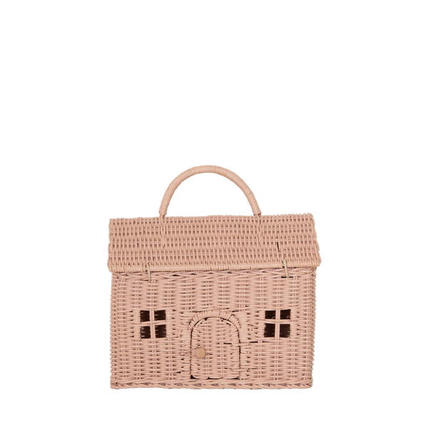 Rattan Casa Clutch - Rose