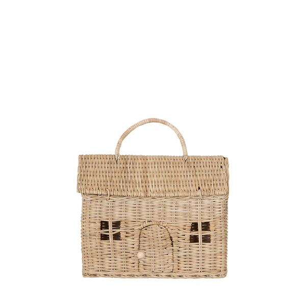 Rattan Casa Clutch - Straw