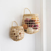 Rattan Onion Basket Duo - Straw