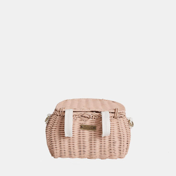 Mini Chari Rattan Bag - Rose