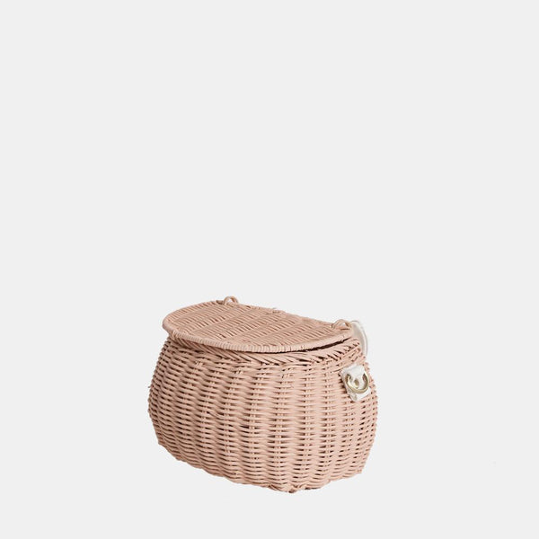 Mini Chari Rattan Bag - Rose