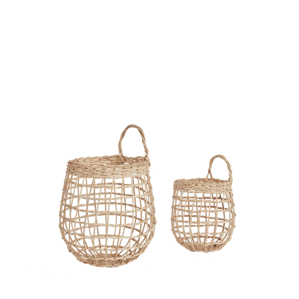 Rattan Onion Basket Duo - Straw