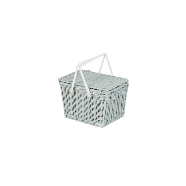 Piki Rattan Basket - Vintage Blue