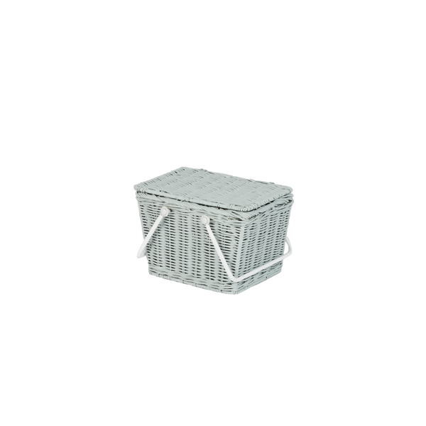 Piki Rattan Basket - Vintage Blue