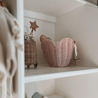 Rattan Lily Basket Set - Blush