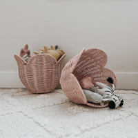 Rattan Lily Basket Set - Blush