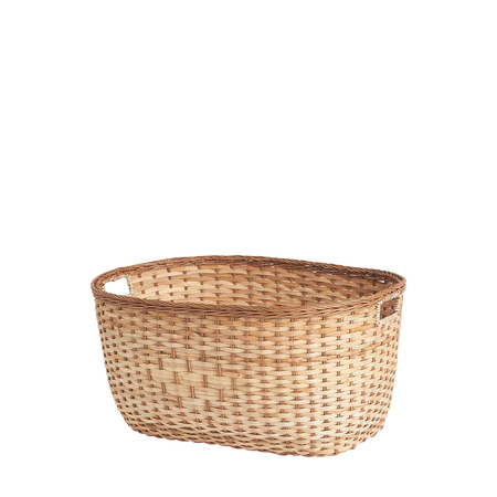 Casa Wicker Laundry Basket, Small, White